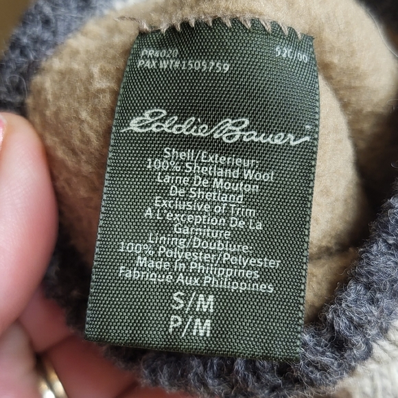 Eddie Bauer Men's 100% Shetland Wool Gloves - Picture 3 of 5